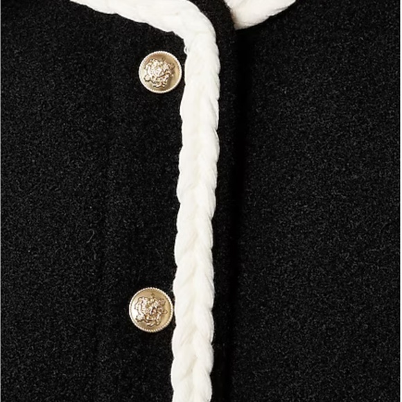 J.Crew Cropped bouclé yarn lady jacket black and white size medium - Picture 4 of 7